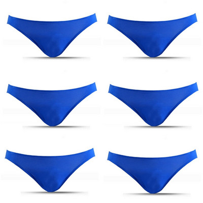 Noul model subțire de lenjerie sexy pentru bărbați, cu talie joasă, slip triunghi mic, uni, 6 culori, de înaltă calitate, 6 buc/lot.