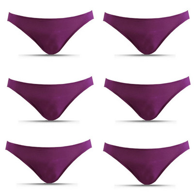 Noul model subțire de lenjerie sexy pentru bărbați, cu talie joasă, slip triunghi mic, uni, 6 culori, de înaltă calitate, 6 buc/lot.