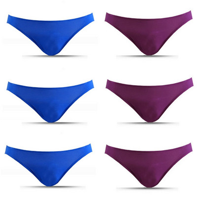 Noul model subțire de lenjerie sexy pentru bărbați, cu talie joasă, slip triunghi mic, uni, 6 culori, de înaltă calitate, 6 buc/lot.