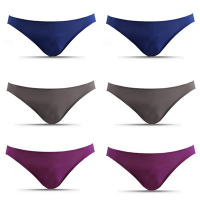Noul model subțire de lenjerie sexy pentru bărbați, cu talie joasă, slip triunghi mic, uni, 6 culori, de înaltă calitate, 6 buc/lot.