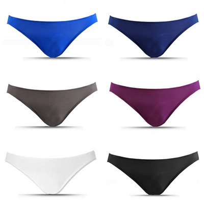 Noul model subțire de lenjerie sexy pentru bărbați, cu talie joasă, slip triunghi mic, uni, 6 culori, de înaltă calitate, 6 buc/lot.