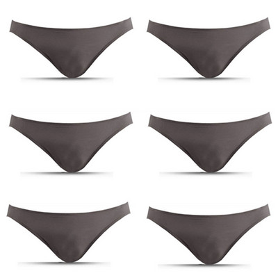 Noul model subțire de lenjerie sexy pentru bărbați, cu talie joasă, slip triunghi mic, uni, 6 culori, de înaltă calitate, 6 buc/lot.