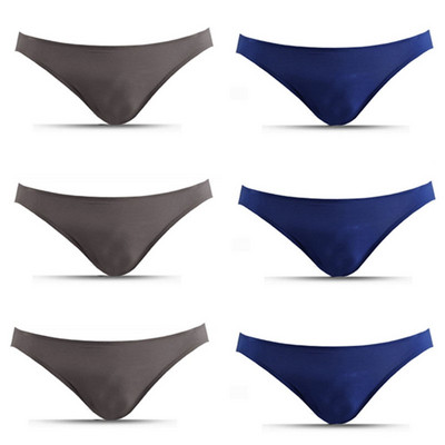 Noul model subțire de lenjerie sexy pentru bărbați, cu talie joasă, slip triunghi mic, uni, 6 culori, de înaltă calitate, 6 buc/lot.