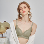 Naiste traadita 100% mooruspuu siidist vooder 3/4 tassi rinnahoidja pits Seksikas Push Up õhuke aluspesu igapäevane naiste bralette S109