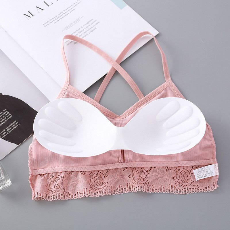 Sutien sexy din dantelă pentru femei Sutien sport rezistent la șocuri pentru femei Bralette solidă fără sârmă Lenjerie de somn casual