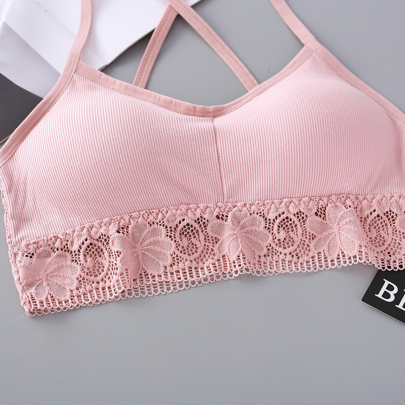 Sutien sexy din dantelă pentru femei Sutien sport rezistent la șocuri pentru femei Bralette solidă fără sârmă Lenjerie de somn casual