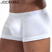 JOCKMAIL 2019 ΝΕΑ μάρκα ανδρικά μποξερ βαμβακερά σέξι ανδρικά εσώρουχα ανδρικά σώβρακα ανδρικά σορτς εσώρουχα Λευκό