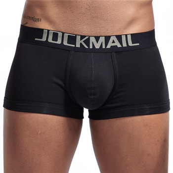 JOCKMAIL 2019 НОВА марка мъжки боксерки памук секси мъжко бельо мъжки долни гащи мъжки бикини шорти  Бял