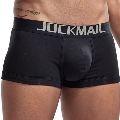 JOCKMAIL 2019 ΝΕΑ μάρκα ανδρικά μποξερ βαμβακερά σέξι ανδρικά εσώρουχα ανδρικά σώβρακα ανδρικά σορτς εσώρουχα Λευκό