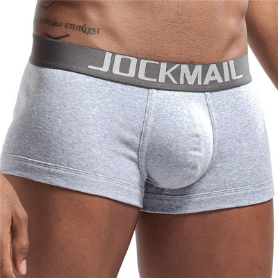 JOCKMAIL 2019 ΝΕΑ μάρκα ανδρικά μποξερ βαμβακερά σέξι ανδρικά εσώρουχα ανδρικά σώβρακα ανδρικά σορτς εσώρουχα Λευκό