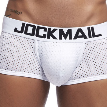 JOCKMAIL Ново секси мъжко бельо Боксерски дишащи мрежести боксерки Мъжки гащи cueca  Гащички Мъжки гащи