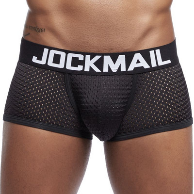 JOCKMAIL Νέο σέξι ανδρικό εσώρουχο Μπόξερ Αναπνεύσιμο διχτυωτό μπόξερ σορτς ανδρικά Σώβρακα cueca Εσώρουχα Ανδρικά μπαούλα