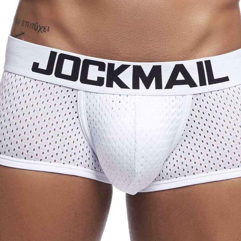 JOCKMAIL Νέο σέξι ανδρικό εσώρουχο Μπόξερ Αναπνεύσιμο διχτυωτό μπόξερ σορτς ανδρικά Σώβρακα cueca Εσώρουχα Ανδρικά μπαούλα