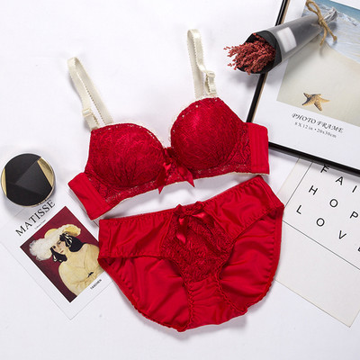 naistepesu jaapani push up pits intiimne intiimne läbipaistev aluspesu naiste komplekt Cup AB seksikad rinnahoidja ja aluspükste komplektid