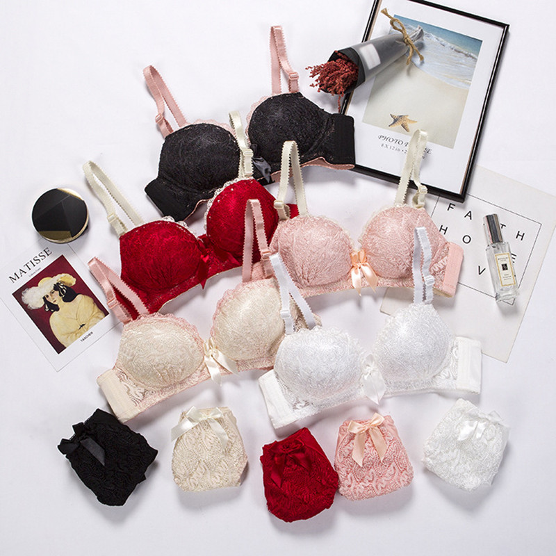 naistepesu jaapani push up pits intiimne intiimne läbipaistev aluspesu naiste komplekt Cup AB seksikad rinnahoidja ja aluspükste komplektid