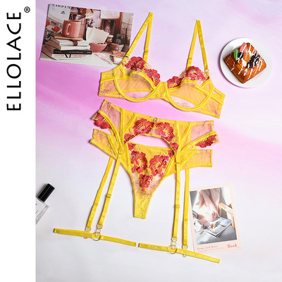 Ellolace jutekliskā apakšveļa, mežģīnes, ziedu izšuvumi, caurspīdīga apakšveļa, eksotiski komplekti.