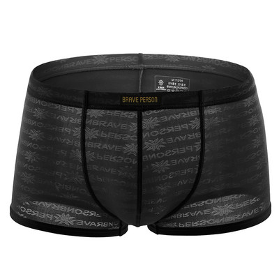 Bokserid Meeste Pitsist võrk aluspesu Lühikesed püksid Bokserid Seksikad hingavad aluspüksid Mugavad meeste kohvrid Cueca aluspüksid