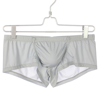 Σέξι μπόξερ ανδρικά εσώρουχα Ice Silk Homme Breathable Cuecas Masculinas Calzoncillos Hombre Slip Boxershorts