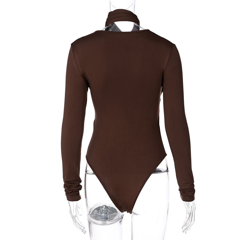 BKLD, toamnă 2021, noua modă, cu gât cu mâneci lungi, subțire, culoare solidă, negru, îmbrăcăminte pentru femei, top sexy, haine de club pentru petreceri