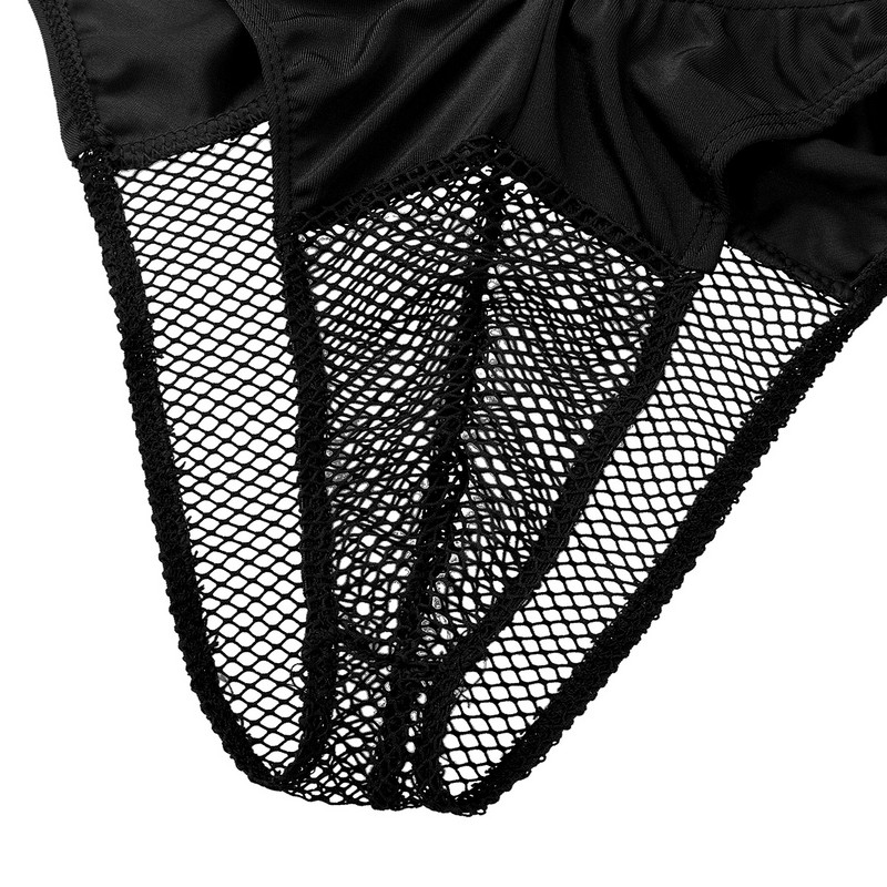 Muške Sissy donje rublje Gaćice Mrežaste prozirne Fishwork Patchwork perspektivna torbica i gaćice za guzu Donje rublje Gaće