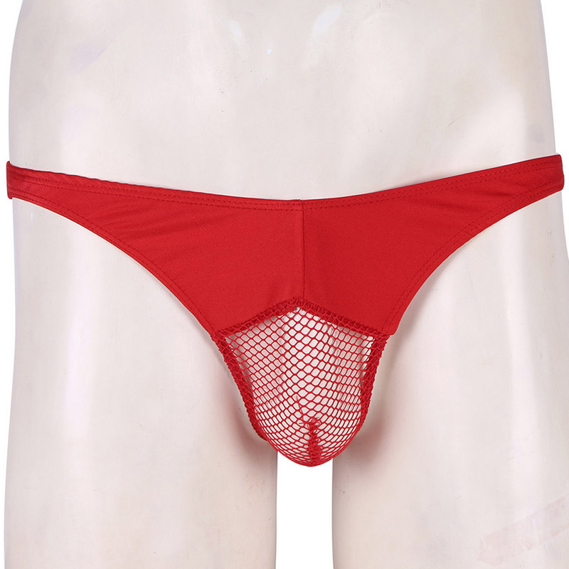 Muške Sissy donje rublje Gaćice Mrežaste prozirne Fishwork Patchwork perspektivna torbica i gaćice za guzu Donje rublje Gaće