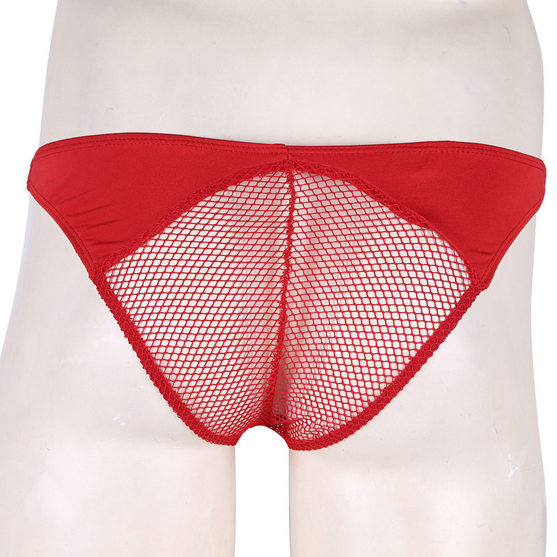 Muške Sissy donje rublje Gaćice Mrežaste prozirne Fishwork Patchwork perspektivna torbica i gaćice za guzu Donje rublje Gaće