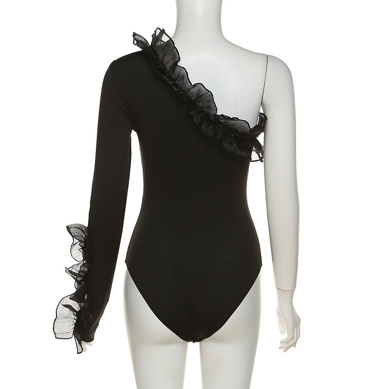 BKLD 2022. Jesen i zima Nova ženska modna mrežasta bljeskalica Jednodijelni gornji dijelovi bodija dugih rukava na jednom komadu