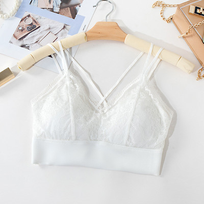 Ženski čipkasti grudnjak bez žica Seksi prsluk bez leđa Grudnjaci s tankim košaricama Donje rublje Udobni grudnjak Podstavljeni grudnjak Bešavno donje rublje za djevojke