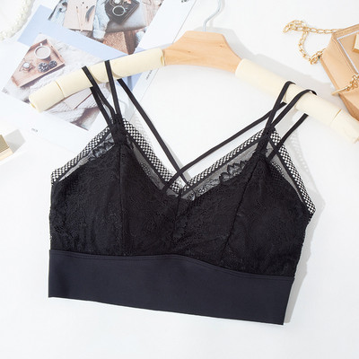 Ženski čipkasti grudnjak bez žica Seksi prsluk bez leđa Grudnjaci s tankim košaricama Donje rublje Udobni grudnjak Podstavljeni grudnjak Bešavno donje rublje za djevojke