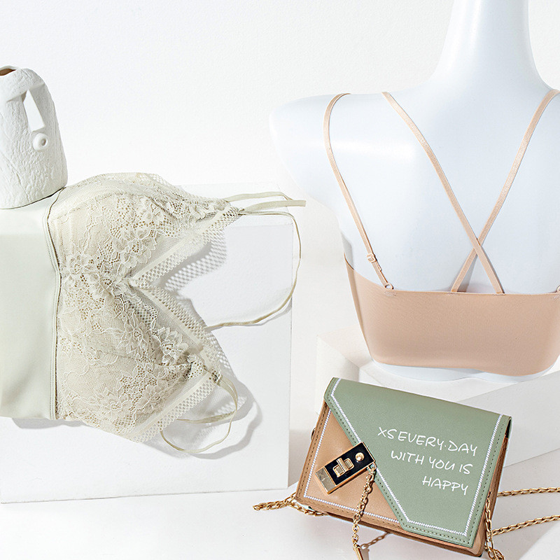 Ženski čipkasti grudnjak bez žica Seksi prsluk bez leđa Grudnjaci s tankim košaricama Donje rublje Udobni grudnjak Podstavljeni grudnjak Bešavno donje rublje za djevojke