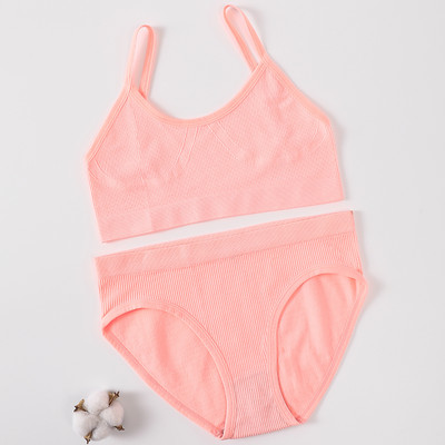 Komplet ženskog donjeg rublja Bešavne gaćice s grudnjakom Komplet push up grudnjaka Seksi donje rublje Ženski modni grudnjaci Ženski skraćeni top s u leđima