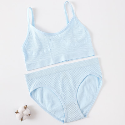 Komplet ženskog donjeg rublja Bešavne gaćice s grudnjakom Komplet push up grudnjaka Seksi donje rublje Ženski modni grudnjaci Ženski skraćeni top s u leđima