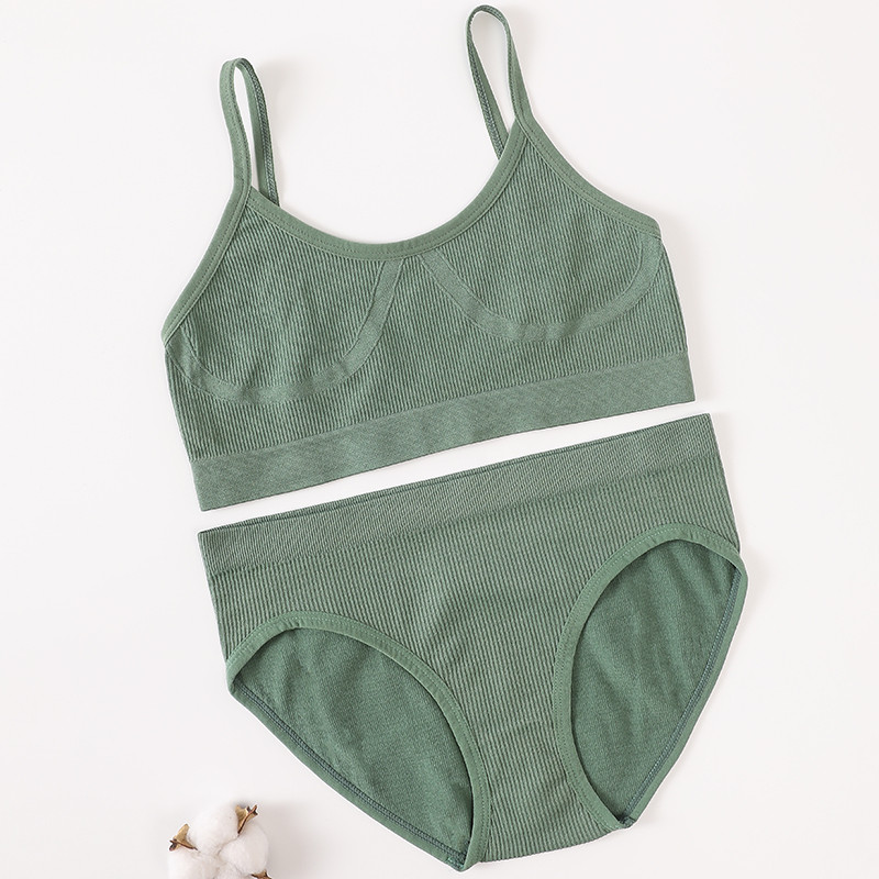 Komplet ženskog donjeg rublja Bešavne gaćice s grudnjakom Komplet push up grudnjaka Seksi donje rublje Ženski modni grudnjaci Ženski skraćeni top s u leđima