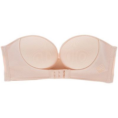 Lisacmvpnel Strapless Gathered Αντιολισθητικό σουτιέν Κοριτσίστικο εσώρουχο χωρίς ραφή στην πλάτη