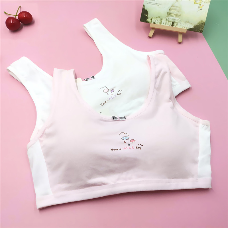 Κλείσιμο στην πλάτη Βαμβακερά κοριτσίστικα αθλητικά σουτιέν για νεαρά φοιτητικά εσώρουχα Εφηβικά εσώρουχα με επένδυση για εφηβικό γιλέκο χαριτωμένα σωληνάκια