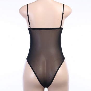 BKLD New Style Μαύρο κορμάκι με λουράκι σπαγγέτι, Σέξι μονό στήθος, δικτυωτό κορμάκι Γυναικεία ρούχα Clubwear