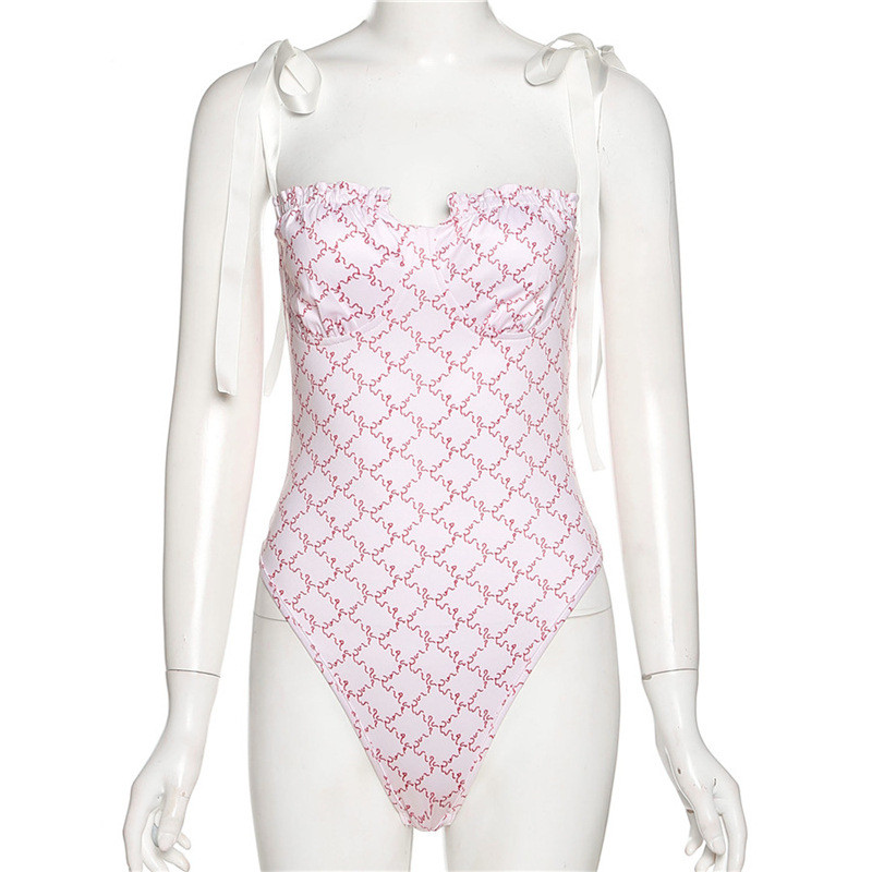 BKLD 2022, primăvară și vară, îmbrăcăminte nouă pentru femei, top cu umeri, sexy, fără spate, cu imprimeu subțire, body cu bretele spaghete