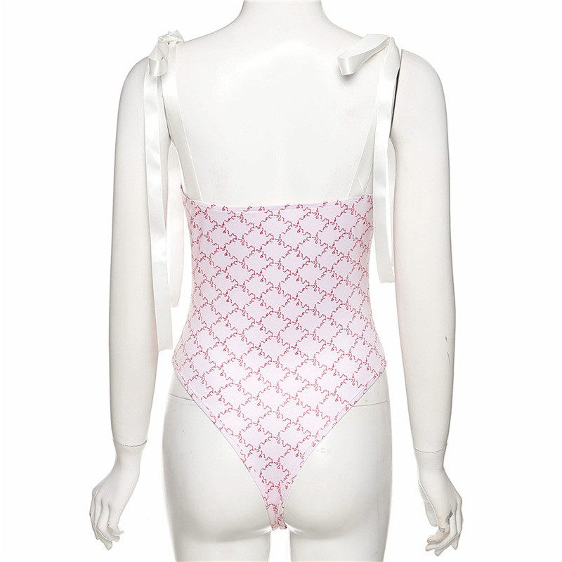 BKLD 2022, primăvară și vară, îmbrăcăminte nouă pentru femei, top cu umeri, sexy, fără spate, cu imprimeu subțire, body cu bretele spaghete