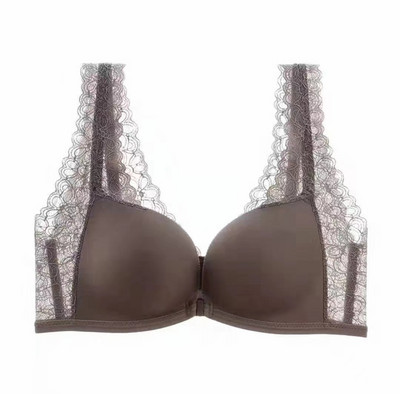 Μπροστινή πόρπη Σέξι δαντέλα Όμορφη πλάτη Εσώρουχα χωρίς ατσάλι Μικρό στήθος Γυναικείο σουτιέν Άνετο σετ σουτιέν χωρίς ραφή