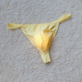 Мъжки секси слипове Ice Silk Sheer Sissy Pouch Panties G String Bikini Thong Бельо Модно долнище на бельо Къси панталони Панталони