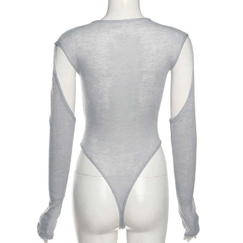 BKLD 2021, iarnă, haine noi sexy pentru femei, la modă, cu gât rotund, cu mânecă lungă, subțire, culoare solidă, decupată, ținute dintr-o bucată