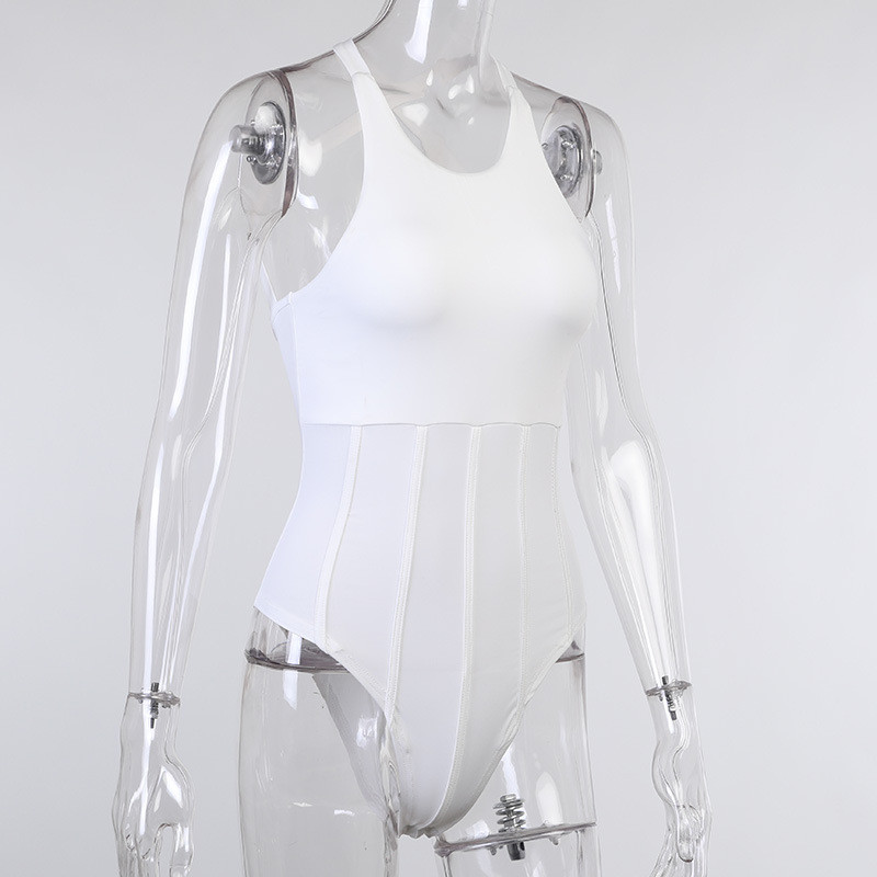 BKLD odjeća za žene Ljeto 2021. Gornji dio korzeta Jednodijelni odjevni predmeti bez rukava S halterima bez leđa Seksi mršavi bodi za fitness