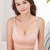 Sutien de alăptare fără cusături HIVOF pentru femei însărcinate, cataramă în față și lenjerie de corp fără inel de oțel, spate frumusețe reglabil cu strângere