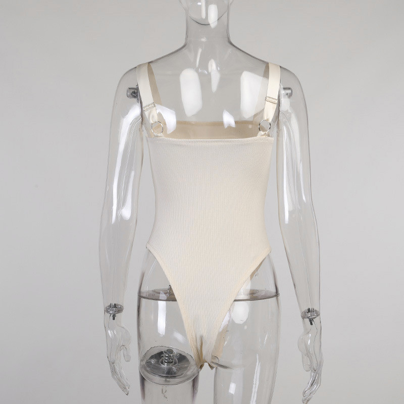 BKLD 2021 suvine uus õhuke ühevärviline varrukateta Push Up spagetirihmaga bodid Naiste riided Seksikad pidulikud klubirõivad