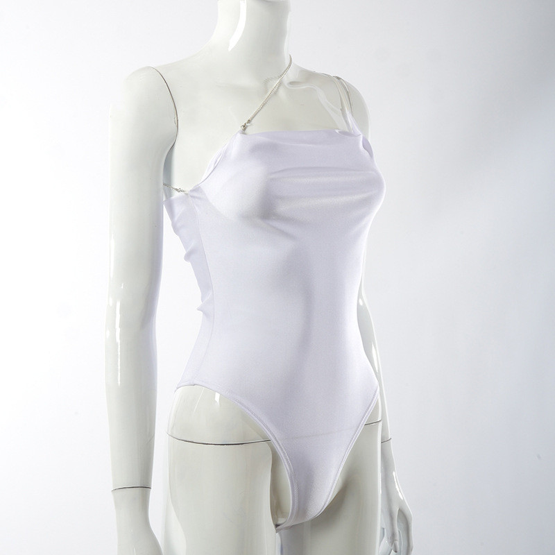 BKLD naisteriided 2021. aasta kevadsuvi, uus ühevärviline valge body, madala lõikega varrukateta vabaaja komplektid