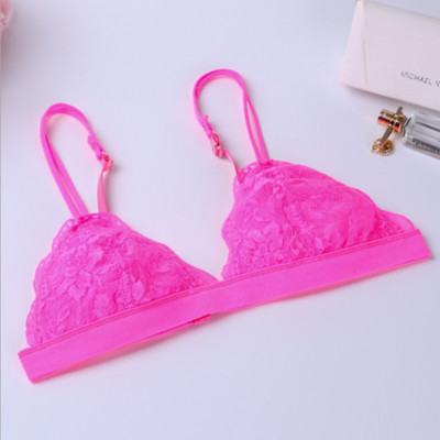 Euroopa ja Ameerika seksikas pitsist ääristeta rinnahoidja triangle cup ultra õhuke hingav reguleeritav rinnahoidja