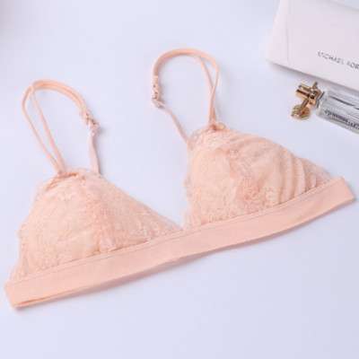 Euroopa ja Ameerika seksikas pitsist ääristeta rinnahoidja triangle cup ultra õhuke hingav reguleeritav rinnahoidja