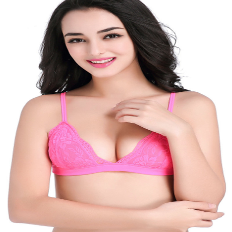 Euroopa ja Ameerika seksikas pitsist ääristeta rinnahoidja triangle cup ultra õhuke hingav reguleeritav rinnahoidja