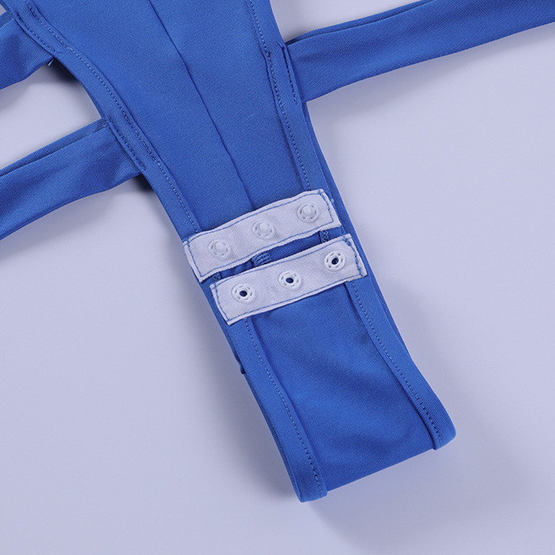 BKLD ολόσωμο γυναικείο μακρυμάνικο μπλουζάκι Σέξι ολόσωμες στολές Clubwear V-λαιμόκοψη κούφιο μονόχρωμο γυναικεία ρούχα 2021 Νέα μόδα