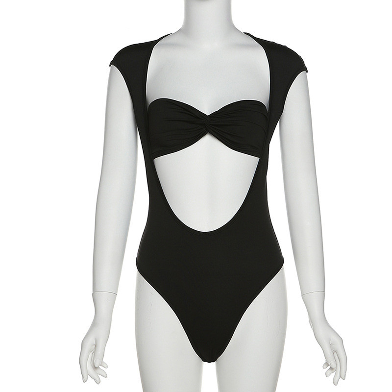 BKLD 2022, topuri noi de vară pentru femei, de modă, decoltate, sexy, cu scobitură, body negru fără mâneci, ținute de club de petrecere